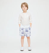 Couturebud The Tiny Leo Shorts - Navy Mariner's Toile