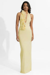 Sheike Halter Floral Maxi Dress