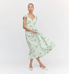 CouturebudThe Lucille Dress - Green Sweet Peas
