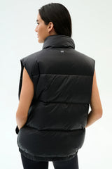 Summit Nylon Puffer Vest - Black