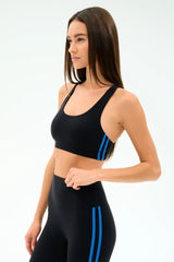 Ella Airweight Bra - Black/Classic Blue