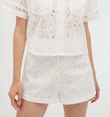 Couturebud The Lisette Short - White Broderie Anglaise