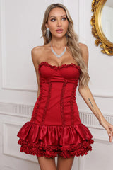 Birtin Strapless Ruffle Skirt