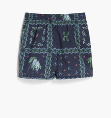 Couturebud The Tiny Leo Short - Navy Floral Patchwork
