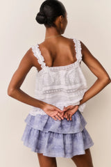 Ruffle Mini Hand-Dyed Skirt
