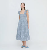 CouturebudThe Ellie Nap Dress - Navy Circular Lattice