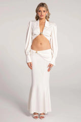 Draped Two Piece Maxi Dress