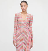 Couturebud The Aviva Wrap Top - Pastel Crochet Knit