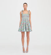 Couturebud The Ribbon Charlotte Nap Dress - Geranium Stripe