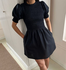 Couturebud The Vivi Nap Dress - Black Cotton