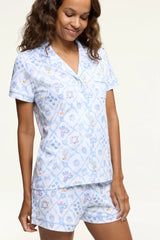 Couturebud x Roller Rabbit Starry Nights Lattice Polo Pajamas