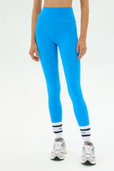 Ella High Waist Airweight 7/8 - Riviera/White