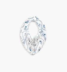 Couturebud The Bandana Bib - Blue Vine Stripe