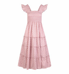Couturebud The Ellie Nap Dress - Rose Circular Lattice