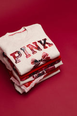 PINK x Couturebud Oversized Crew Neck Dress - SNOW HEATHER