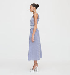 CouturebudThe Delphine Nap Skirt - Navy Gingham