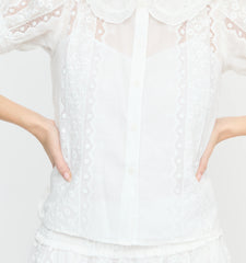 CouturebudThe Adelaide Top - White Broderie Voile