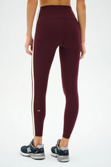 Clare High Waist Rigor 7/8 - Dark Cherry/Creme