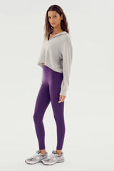 Joan Fleece Polo Sweatshirt - Heather Grey
