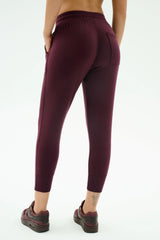Reena Fleece 7/8 Sweatpant - Dark Cherry