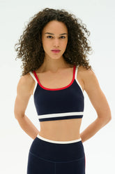 Eva Rigor Double Strap Bra - Indigo/White