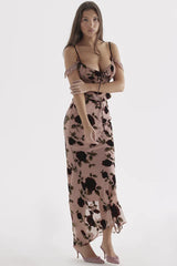 Pink Rose Dessert Top + Craft Skirt Set