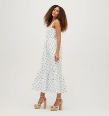 Couturebud The Organza Anjuli Nap Dress - Spearmint/Lilac Floral Jacquard