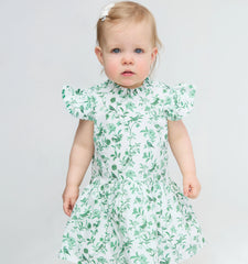 CouturebudThe Hill House x La Coqueta Rita Dress - Green Bird Floral