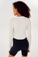 Daisy L/S Jersey Tee - White