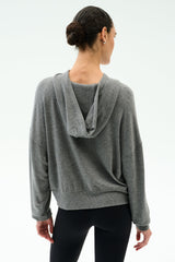 Joey Long Sleeve Hoodie - Medium Heather Grey