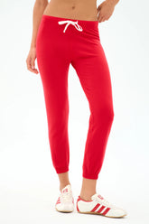 Sonja Fleece Sweatpant - Pirate Red