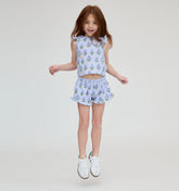 CouturebudThe Tiny Lala Short Set - Blue Block Print
