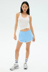 Megan Woven Nylon Run Short - Skylight