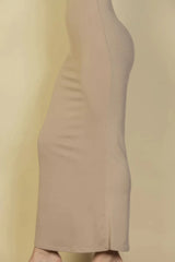 Ribbed Mermaid Hem Camisole Maxi Dress