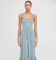 CouturebudThe Anjuli Nap Dress - Green Stripe
