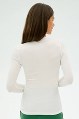 Louise Rib Long Sleeve - White