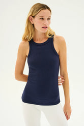 Kiki Rib Tank Full Length - Indigo
