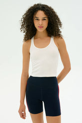 Ashby Rib Crop - White
