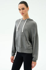 Joey Long Sleeve Hoodie - Medium Heather Grey
