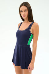 Martina Rigor Color Block Dress - Indigo/Spearmint