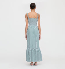 CouturebudThe Anjuli Nap Dress - Green Stripe