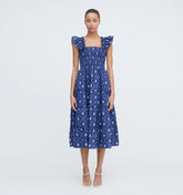 Couturebud The Ellie Nap Dress - Navy Trellis