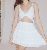 Couturebud The Eyelet Celine Top - White