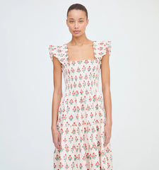 Couturebud The Ellie Nap Dress - Poppy Block Print