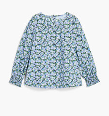 Couturebud The Tiny Eloise Tunic - Pansy in Blue Multi Cotton