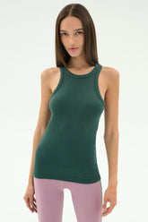Kiki Rib Tank Full Length - Military