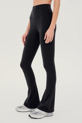 Raquel High Waist Flared Legging - Black