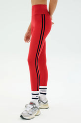 Ella High Waist Airweight 7/8 - Pirate Red/Indigo