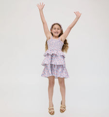 Couturebud The Tiny Darcy Nap Dress - Pink Basketweave Vine