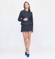 Couturebud The Hallie Skirt - Navy Tweed